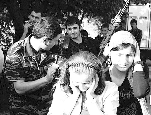 Traditional shooting at a Chechen wedding party, Grozny. Photo by www.flickr.com/photos/dziadek