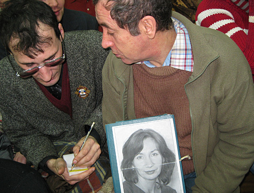 Nadir Fatov (left) and Grigory Saksonov, activists of the democratic movement "Solidarity" in the courtroom of judicial precinct No. 363, Khamovniki District of Moscow, January, 13, 2011. Photo by the "Caucasian Knot"