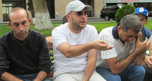 The participants of the protest action. Photo by Tigran Petrosyan for the "Caucasian Knot"