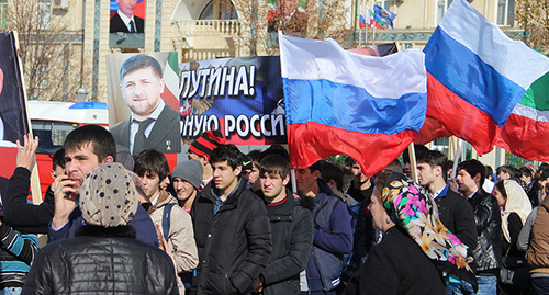 Students at the meeeting in Grozny. November 4, 2015. Photo by Magomed Magomedov for the "Caucasian Knot"