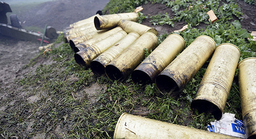 Shell cases. Photo: http://www.sputnikarmenia.ru/karabah/20160414/2967539.html