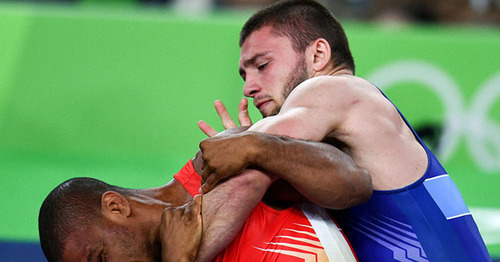 Olympic Games 2016 in Rio de Janeiro: Davit Chakvetadze (Russia) and Jan Beleniuk (Ukraine). Sputnik/Alexander Wilf 