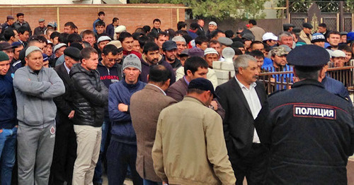 Protest action in Dagestan. Photo by Patimat Makhmudova for the 'Caucasian Knot'. 