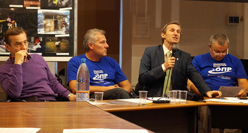 The tractor marchers held a roundtable in Moscow. Photo by Anna Gileva for the "Caucasian Knot"