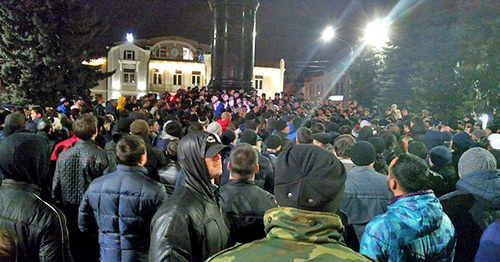 Protest against initiative to rename Ingushetia to Alania, Vladikavkaz, March 5, 2017. Photo by Alan Tskhurbaev for the ‘Caucasian Knot’. 