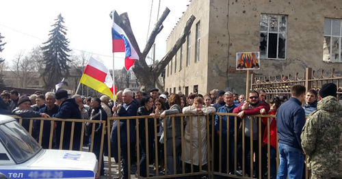 The action in Tskhinvali in support of Eduard Kokoity. March 13, 2017. Photo by Arsen Kozaev for the "Caucasian Knot"