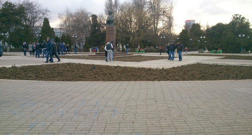 The place for a rally chosen by the activists in Makhachkala. Photo: Vk.com/dimon_mkala