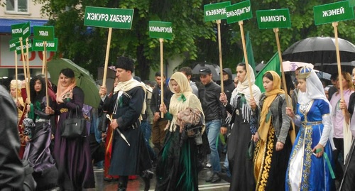 March on Adygs' Memory Day, Nalchik, May 21, 2017. Photo by Louise Orazaeva for the 'Caucasian Knot'. 