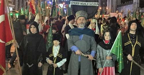 March in memory of victims of the Caucasian War, Istanbul, May 21, 2017. Photo by Magomed Tuayev. 