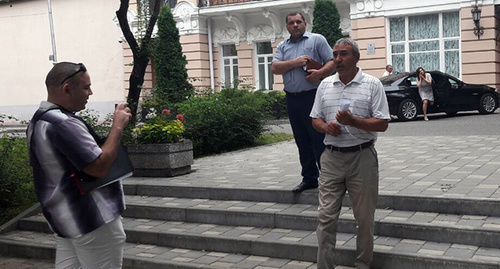 Arslan Bekmurzaev, a representative of the Nogai elders, after the meeting with the Deputy Plenipotentiary of the Russian President in the NCFD, July 14, 2017. Photo by Asya Kapaeva for "Caucasian Knot"