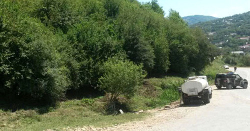 The outskirts of the village of Nozhai-Yurt, the alleged site of the explosion. Photo http://bk55.ru/news/article/105671/