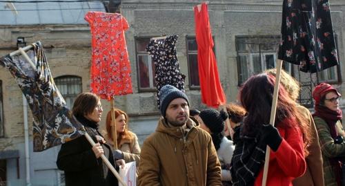 Participants of rally against sexual harassment of women in Georgia. Photo by Batumelebe for the Caucasian Knot. Participants of rally against sexual harassment of women in Georgia. Photo by Batumelebe for the Caucasian Knot.