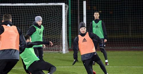 Training of the "Akhmat" football club. Photo by the press service of the "Akhmat" FC http://fc-akhmat.ru/news