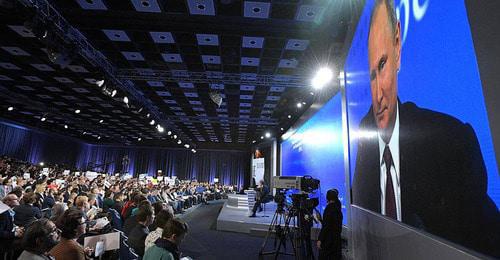 Big annual press conference of Vladimir Putin. December 17, 2017. Photo by the press service of the Russian President http://kremlin.ru