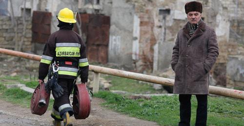 At the place of fire in Baku narcology centre, March 2, 2018. Photo by Aziz Karimov for the Caucasian Knot.