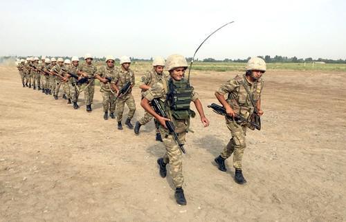 Azerbaijani soldiers, July 30, 2018. Photo by press service of the Azerbaijani Ministry of Defence