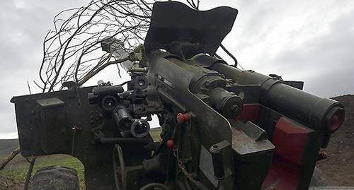 Artillery weapon of Nagorno-Karabakh Army. Photo: SPUTNIK/ Asatur Yesayants, http://www.sputnikarmenia.ru/photo/20160404/2764703.html