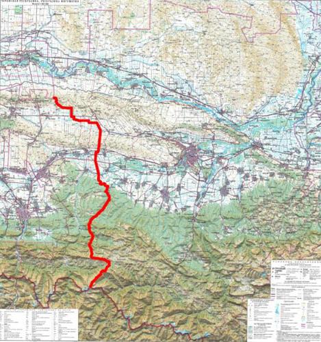 Map of a new Ingush-Chechen border. Photo: press service of Ingush government. 