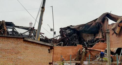 Fire at the "Electrozinc" Factory in Vladikavkaz, October 22, 2018. Photo by Emma Marzoeva for the Caucasian Knot