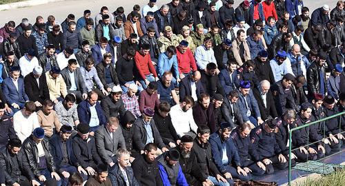 Mass prayers of protesters in Magas. Photo is provided by Yakub Gogiev