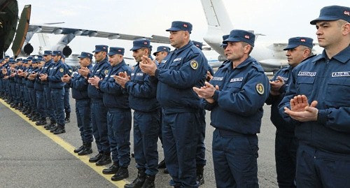 Armenian mission before being sent to Syria. Photo: press service of the Ministry of Defence of Armenia