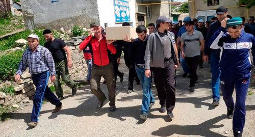 The ceremony of reburial of the remains of Khadji Murad. Photo by Alexander Nechepurenko https://haqqin.az/news/151510