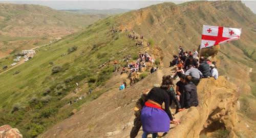 Participants of the action in the territory of "David Gareja" monastery complex, May 28, 2019. Photo by Beslan Kmuzov for the Caucasian Knot