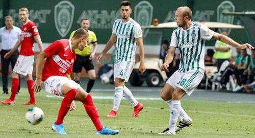 Football match between the "Akhmat" and "Spartak" FCs. Photo: press service of  'Akhmat-Arena' stadium, https://akhmat-arena.ru/2017-08-07-11-30-18/331-2019-08-11-22-26-26