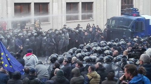 Dispersal of protest action in Tbilisi, November 18, 2019. Photo by Inna Kukudjanova for the Caucasian Knot