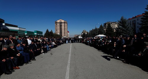 A rally in Magas. Photo: REUTERS/Maxim Shemetov