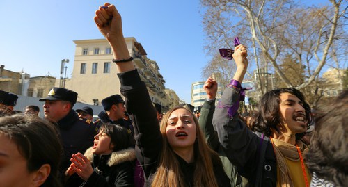 A protest action in Baku. Photo by Aziz Karimov for the "Caucasian Knot"