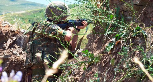 An Armenian solider. Photo by the press service of the Armenian Ministry of Defence https://mil.am/hy/news/8352