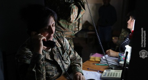 Soldier of the Armenian Army in Karabakh conflict zone. Photo: press service of the Ministry of Defence of Armenia, https://mil.am/ru/news/8436