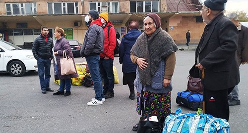 Migrants from Nagorno-Karabakh at the Kilikia bus station in Yerevan. November 20, 2020. Photo by Armine Martirosyan for the "Caucasian Knot"