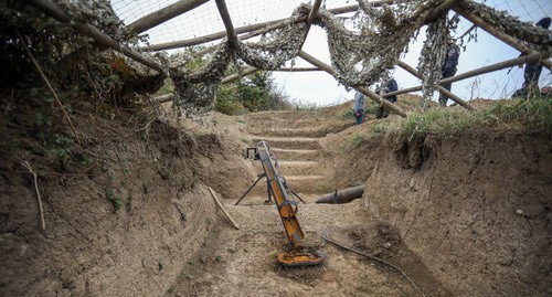 An Armenian checkpoint in the Fizuli District of Nagorno-Karabakh. Photo by Aziz Karimov for the "Caucasian Knot"