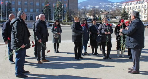 Participants of commemorative events in Stepanakert. Photo by Alvard Grigoryan for the Caucasian Knot