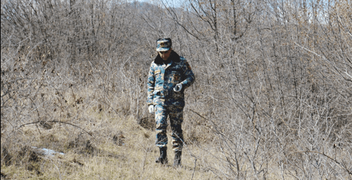 The search for the bodies of those who perished. Photo by the press service of the Karabakh Emergency Service https://www.facebook.com/RescueServiceOfTheNKR/photos/a.1527615660606237/4192790567422053