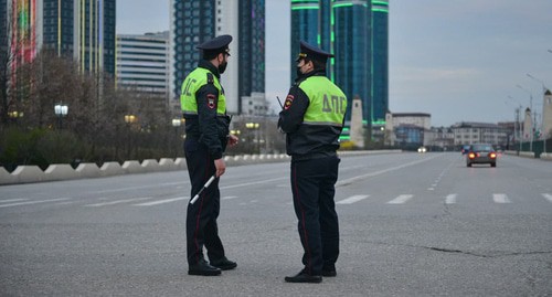 Traffic police in Grozny. Photo: Ramzan Musaev / IA 'Grozny-Inform'