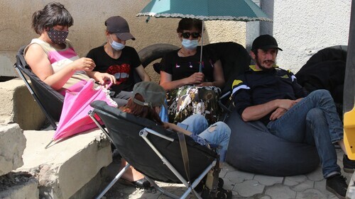 Participants of a hunger strike in Tbilisi. June 5, 2021. Photo by Inna Kukudjanova for the "Caucasian Knot"