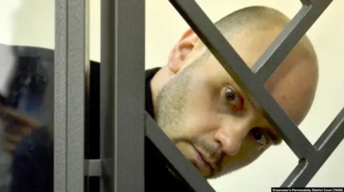 Andrei Pivovarov in the court. Photo: press service of the Pervomaisky Court of Krasnodar