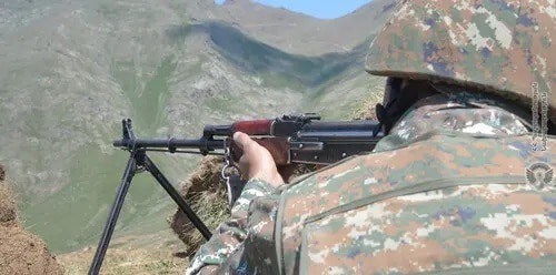 Serviceman of the Armenian Army in the conflict zone. Photo: Ministry of Defence of Armenia, http://mil.am