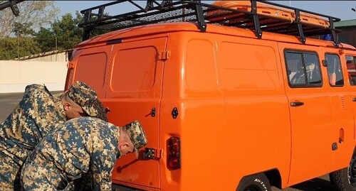 Karabakh rescuers searching for bodies and remains of militaries. Photo: Facebook / ԱՀ ՆԳՆ արտակարգ իրավիճակների պետական ծառայություն