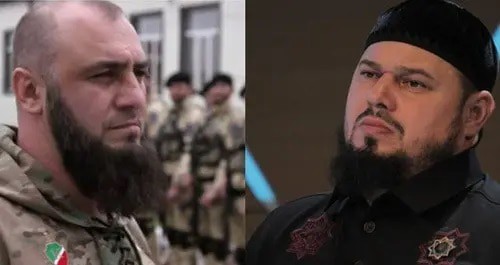 Ayub Kataev (left) and Abuzaid Vismuradov. Collage made by the Caucasian Knot. Photo: Grozny-Inform press service; https://www.grozny-inform.ru/news/society/125305/; screenshot: https://twitter.com/tvjihad/status/1193621812325814273