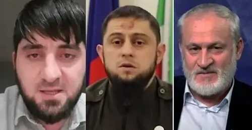 Khasan Khalitov (left), Akhmed Dudayev (center), Akhmed Zakayev (right). Collage made by the Caucasian Knot. Photo: https://doshdu.com/prozhivajushhij-v-gruzii-chechenskij-bezhenec-soobshhil-chto-ego-hotjat-ubit/, screenshot: https://www.instagram.com/p/CYcJGYRpUm0/, screenshot: https://www.youtube.com/watch?v=qNbQTEQ4mqs