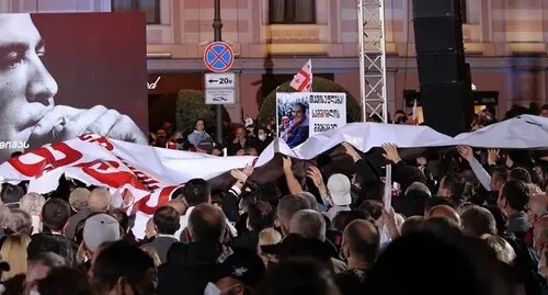 Protest rally held by Saakashvili’s supporters on October 14, 2021. Photo by Inna Kukudzhanova for the Caucasian Knot