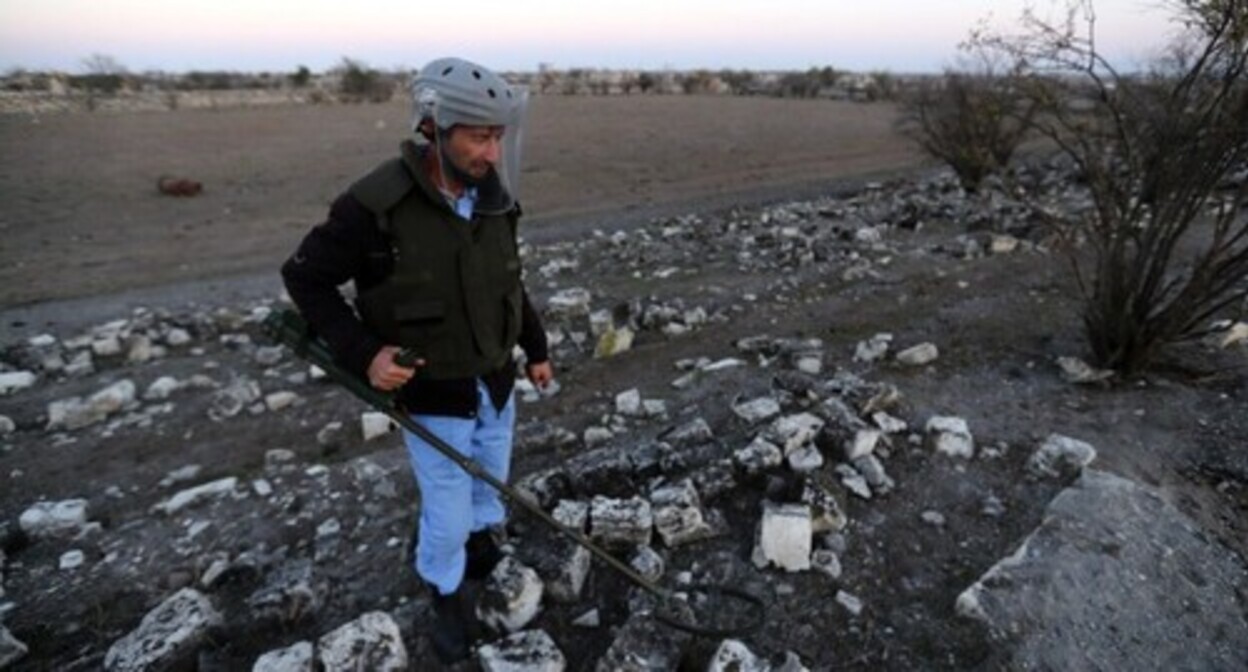 The demining works were carried out in the Agdam District. Photo by Aziz Karimov for the "Caucasian Knot"