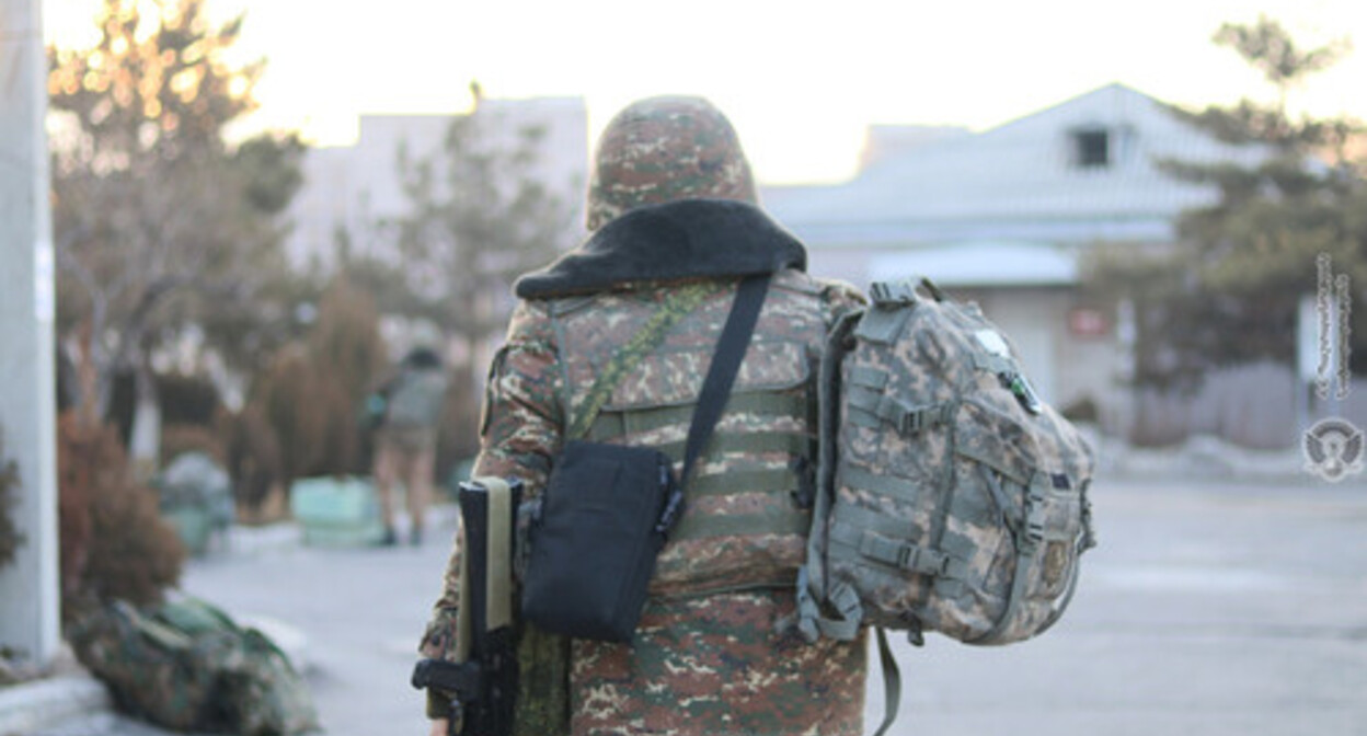 An Armenian soldier. Photo by the press service of the Ministry of Defence of Armenia https://mil.am/hy/news/10408