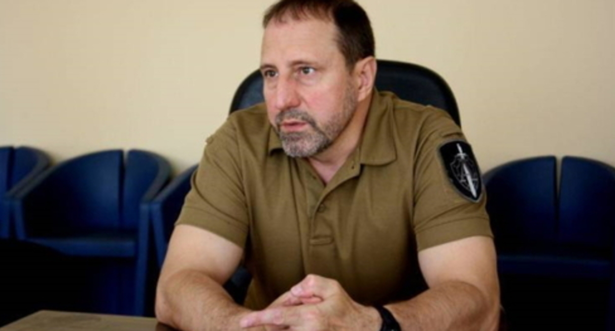 Alexander Khodakovsky, commander of the "Vostok" battalion of the Ministry of Internal Affairs of the Donetsk People's Republic. Photo: https://warfiles.ru/216849-hodakovskiy-zayavil-chto-dnr-gotova-k-polnomasshtabnoy-voyne-s-ukrainoy.html