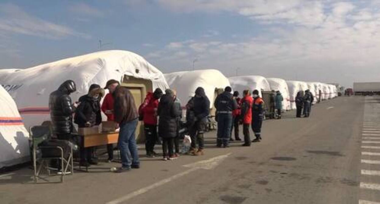 Refugees in the Rostov region. Photo: press service of the Main Directorate of the Ministry of Emergency Situations of Russia for the Rostov Region. https://t.me/mchs_rostov/775