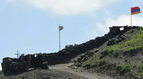 Section of the border between Armenia and Azerbaijan, screenshot: vetetninfo.az, https://veteninfo.az/ermenistan-azerbaycanla-serhedin-demarkasiyasina-sert-ireli-surmeden-baslamaga-hazirdir